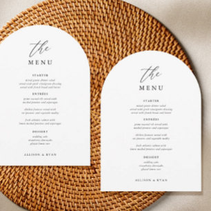 Elegant 5x7" Wedding Table Menu Cards Flat Menu