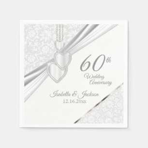 Elegant 60th / 75th Wedding Anniversary Design Napkin