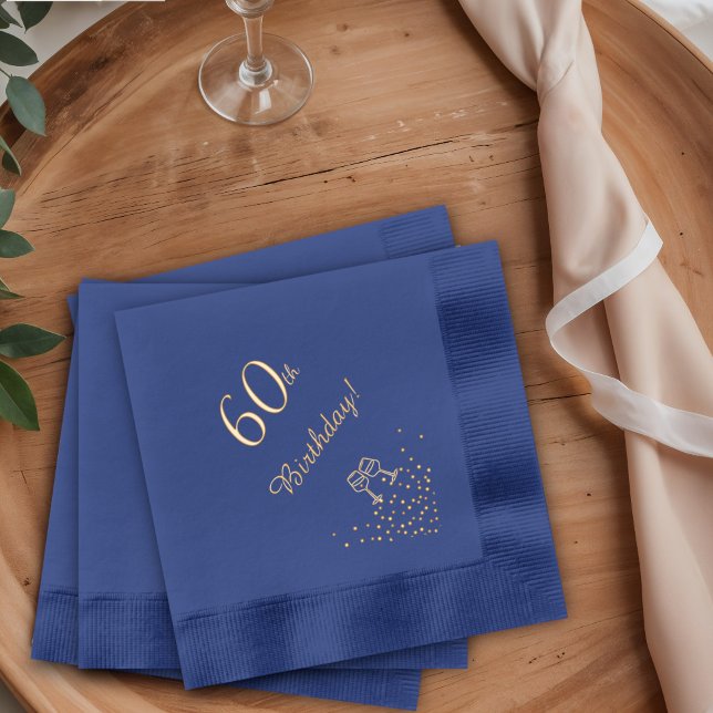 Elegant 60th Anniversary Foil Napkins (Creator Uploaded)