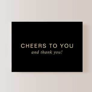 Elegant 60th Birthday Black Gold Thank You Card