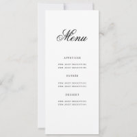 Elegant 60th Birthday Party Menu Gold 