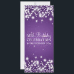 Elegant 60th Birthday Party Winter Sparkle Purple Invitation<br><div class="desc">Elegant 60th Birthday Party invitation design with sophisticated Winter Sparkle Purple motif,  custom name and date and additional text. Impress your family and friends with this stylish and modern design. Fully customisable!</div>