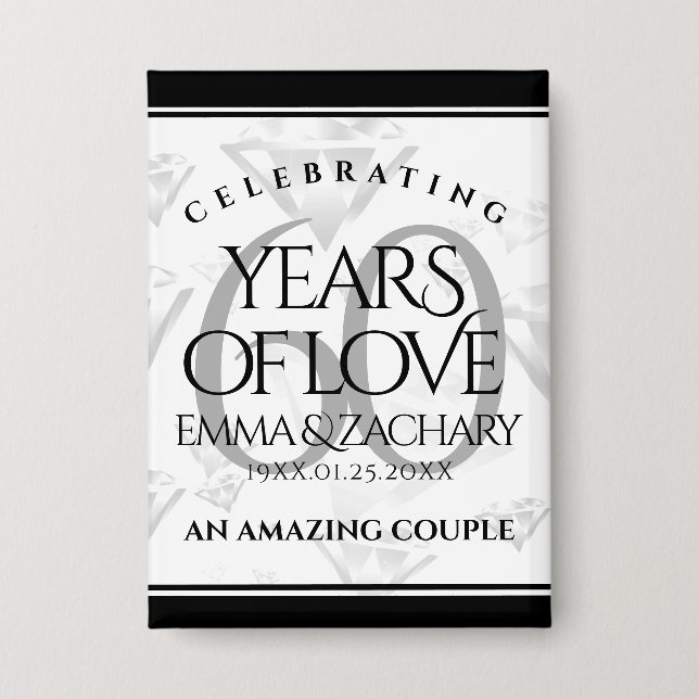 Elegant 60th Diamond Wedding Anniversary (Front)