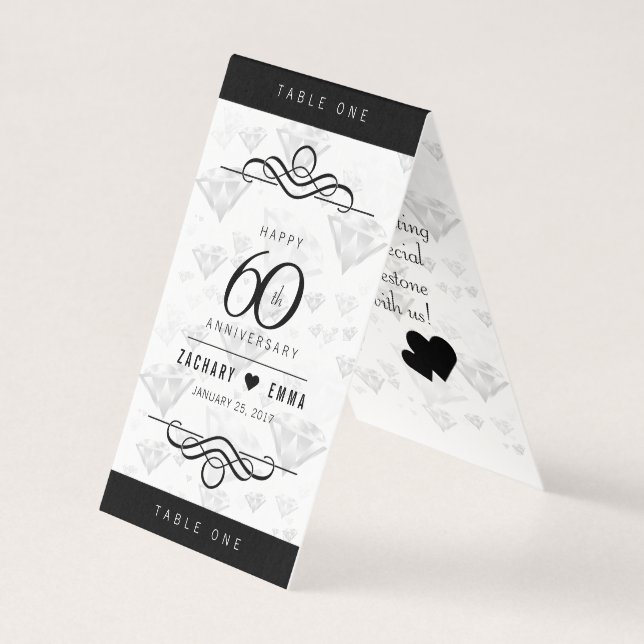 Elegant 60th Diamond Wedding Anniversary (Front)