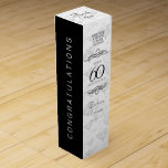 Elegant 60th Diamond Wedding Anniversary Wine Box<br><div class="desc">Add an extra special touch to 60th wedding anniversary celebrations with this commemorative wine gift box! Elegant black serif and sans serif lettering with stylised diamond confetti on a white background add a memorable touch for this special occasion and extraordinary milestone. Customise with the happy couple's names and the years...</div>