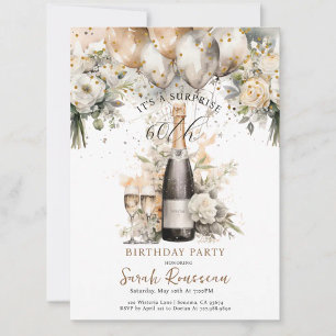 Elegant 60th Surprise Birthday Party Invitation