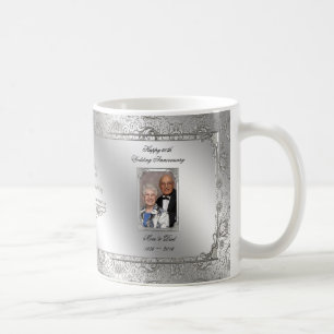 Elegant 60th Wedding Anniversary Photo Coffee Mug