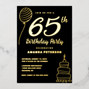 Elegant 65th Birthday Party Real Gold