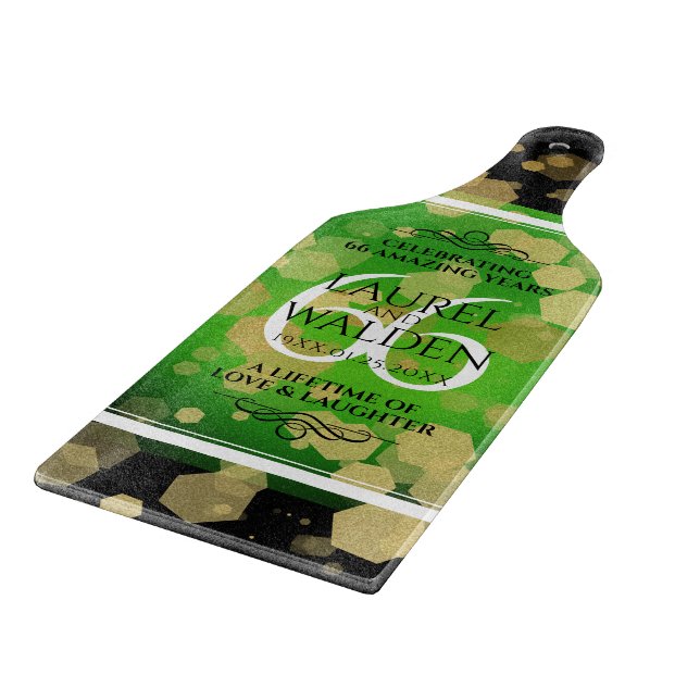 Elegant 66th Titanite Wedding Anniversary Cutting Board (Corner)