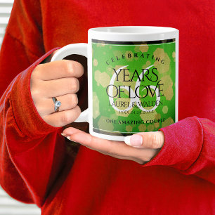 Elegant 66th Titanite Wedding Anniversary Large Coffee Mug