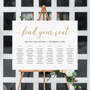 Elegant 6 Tables Find Your Seat Seating Chart