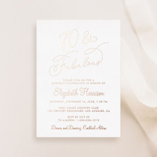 Elegant 70 And Fabulous 70th Birthday Party