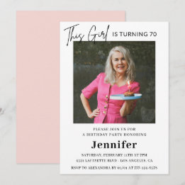 Elegant 70th birthday invitations Photo Modern