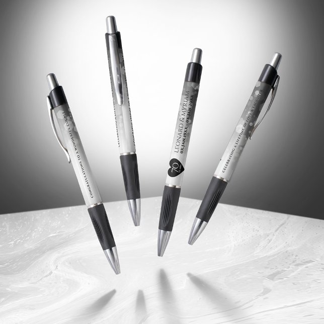 Elegant 70th Platinum Wedding Anniversary (Elegant 70th Platinum Wedding Anniversary Dancing Pens Cover Photo)