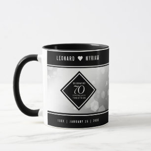 Elegant 70th Platinum Wedding Anniversary Mug