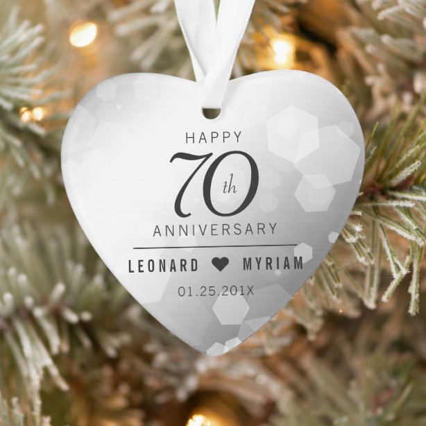 Platinum Anniversary Gifts On Zazzle AU   Elegant 70th Platinum Wedding Anniversary Ornament Ra0f9b3b161444124aa1d5974f0bb7492 05hww 614 