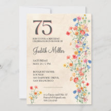 Elegant 75th Birthday – Floral Party Design