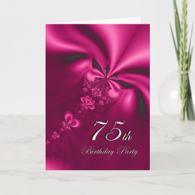 Elegant 75th Birthday Party invitation (Front)