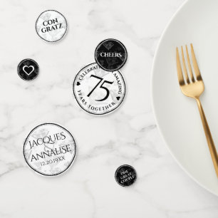 Elegant 75th Diamond Wedding Anniversary Confetti