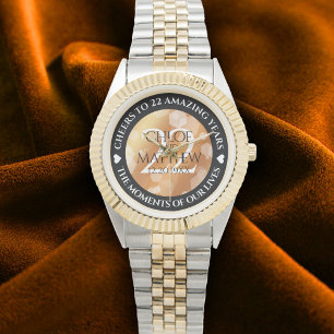 Elegant 7th 22nd 49th Copper Wedding Anniversary Watch