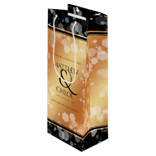 Elegant 7th 22nd 49th Copper Wedding Anniversary Wine Gift Bag