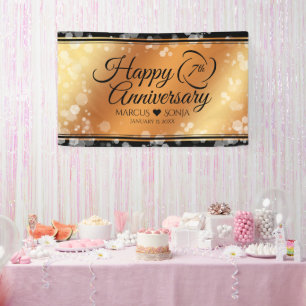 Elegant 7th Copper Wedding Anniversary Banner