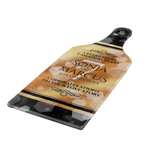 Elegant 7th Copper Wedding Anniversary Celebration Cutting Board