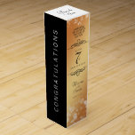 Elegant 7th Copper Wedding Anniversary Celebration Wine Box<br><div class="desc">Add an extra special touch to 7th wedding anniversary celebrations with this commemorative wine gift box! Elegant black serif and sans serif lettering with hexagonal confetti on a copper background add a memorable touch for this special occasion and milestone. Customise with the happy couple's names and the years of marriage...</div>