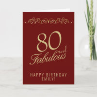 Elegant 80 and Fabulous Ornament 80th Birthday