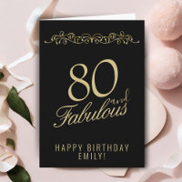 Elegant 80 and Fabulous Ornament 80th Birthday