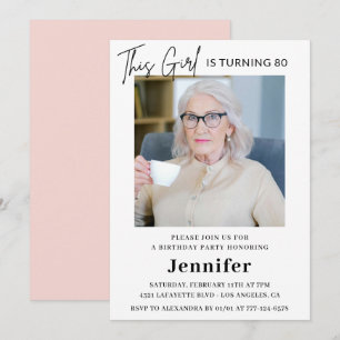 Elegant 80th birthday invitations Photo Modern