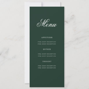 Elegant 80th Birthday Party Menu Gold Green  Invitation