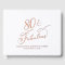 Elegant 80th Birthday Party Rose Gold