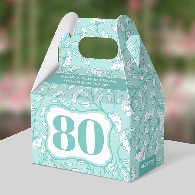 Elegant 80th (up to 99 years old) Birthday  Favour Box (Creator Uploaded)