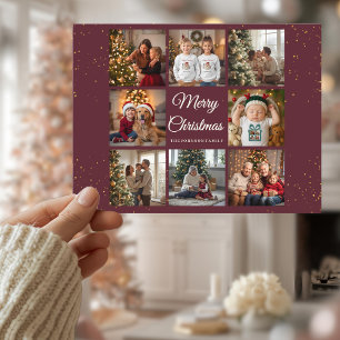 Elegant 8 Photo Christmas Card
