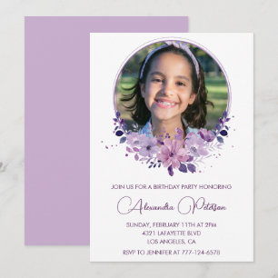 Elegant 8th birthday invitation Photo Elegant