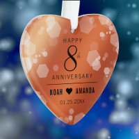 Elegant 8th Bronze Wedding Anniversary Acrylic