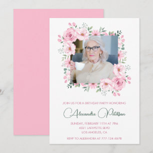 Elegant 95th birthday invitations Photo Boho