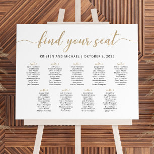 Elegant 9 Tables Find Your Seat Seating Chart