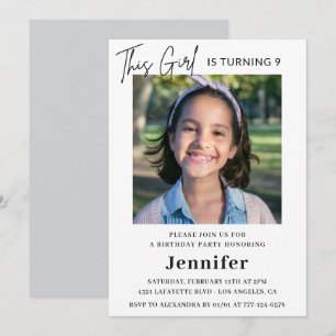 Elegant 9th birthday invitations Photo Modern