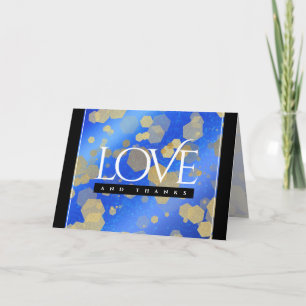 Elegant 9th Lapis Lazuli Wedding Anniversary Thank You Card