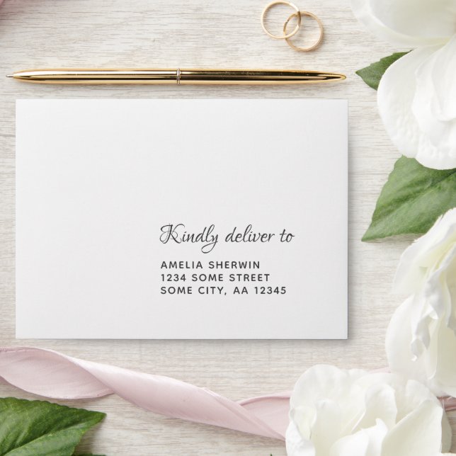 Elegant A7 Return Address Wedding Envelope (Wedding)