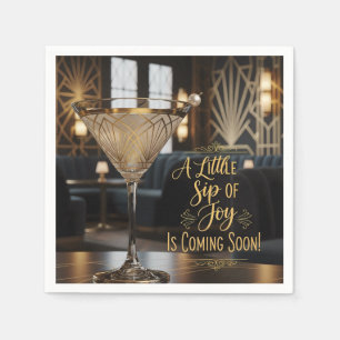 Elegant A Little Sip of Joy Comming Soon Napkin
