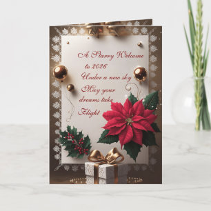 Elegant A Starry Welcome to 2026 Flat Greeting Card