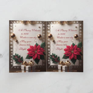 Elegant A Starry Welcome to 2026 Flat Greeting Holiday Card