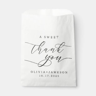 Elegant A Sweet Thank You Wedding Script Favour Bag