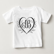 Elegant AB Heart Monogram