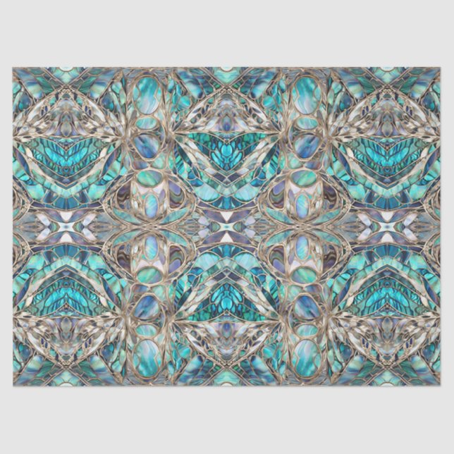 Elegant Abalone Pattern Decoupage Tissue Paper (Front)
