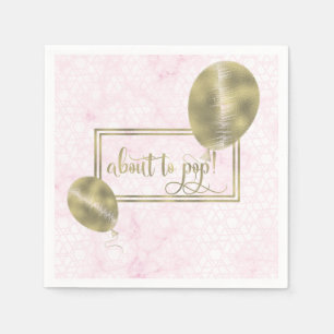 Elegant About to Pop Baby Shower Napkin