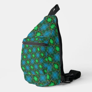 Elegant Abstract Art Neuvau Green Rotate Var Sling Bag